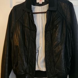 Black JLo faux leather jacket medium